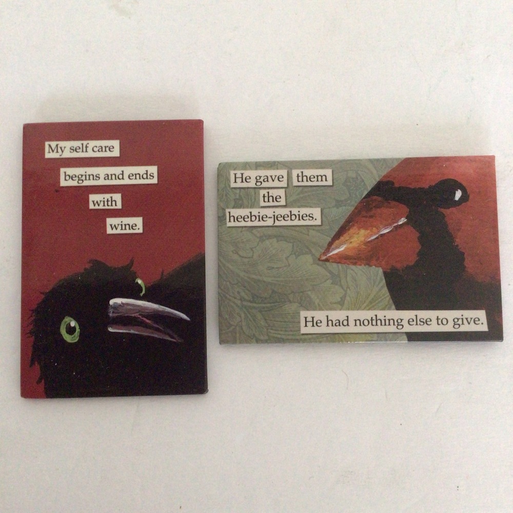 THE MINCING MOCKINGBIRD MAGNETS SET OF TWO